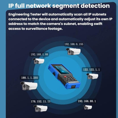 IPC9310Plus-N 4.5 Inch Engineering Tester Network Analog Coaxial Video Surveillance Tester, US Plug, EU Plug, UK Plug, AU Plug