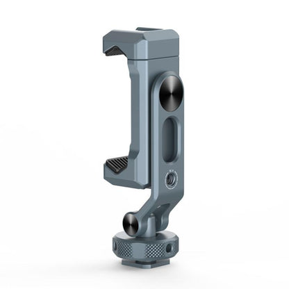 Aluminum Alloy Dual-Head Cold Shoe Phone Mount With Dual 1/4 inch Screw Holes For Horizontal/Vertical Tilting Shooting, PH-18