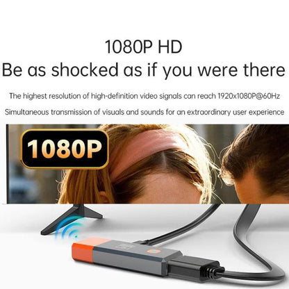 HDMI Wireless Transmitter 50M Signal Extension 1080P WIFI Computer Wireless Casting Same Screen, Transmitter + Receiver, 50M