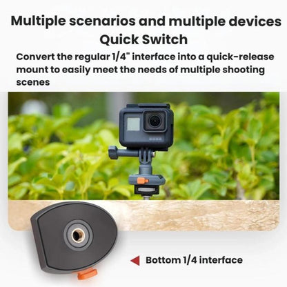 Quick Release Quick Mount Plate Gimbal Base Accessories For Phones Mirrorless Cameras Action Cameras, COBONE CQ-1