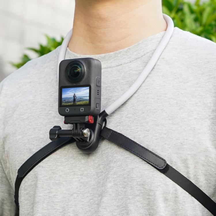 Flymile FLY038 Magnetic Quick-Release Neck Mount for Action Cameras Anti-Shock Stabilized Chest Harness with Air Cushion, FLY038