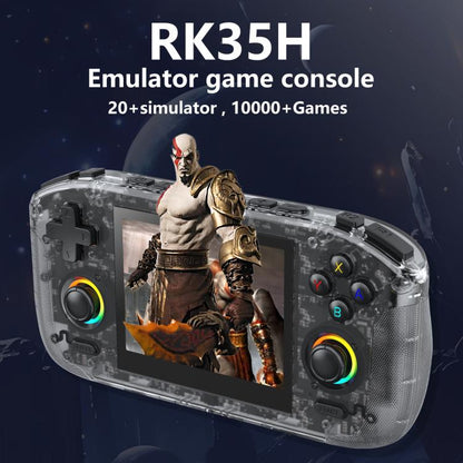 RK35H Handheld Open Source Game Console Support 3D Online Double Play Portable Retro Game Machine, No Memory Card, 64G, 128G