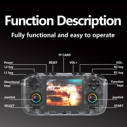 RK35H Handheld Open Source Game Console Support 3D Online Double Play Portable Retro Game Machine, No Memory Card, 64G, 128G