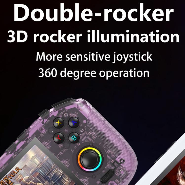 RK35H Handheld Open Source Game Console Support 3D Online Double Play Portable Retro Game Machine, No Memory Card, 64G, 128G