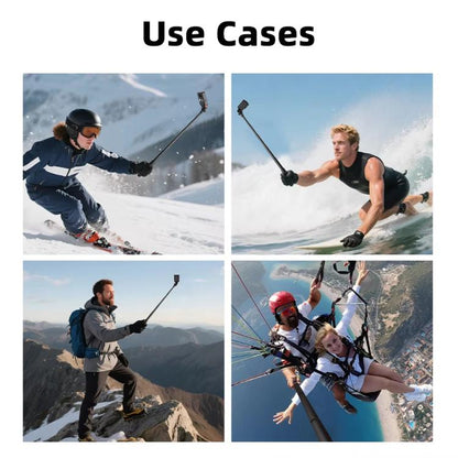 Flymile 16.5-73.5cm Mini Invisible Selfie Stick for Panoramic Cameras Anti-Shake Metal Pole Pocket-Friendly Extendable Selfie Monopod