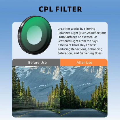 For Insta360 Go Ultra BRDRC Lens Filter Camera Accessories, UV, CPL, ND16, ND8+ND16+ND32