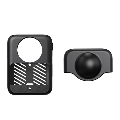 For DJI Osmo 360 Silicone Case Anti-Scratch Shock-Absorbing Dustproof Cover, Black, With Lens Cap