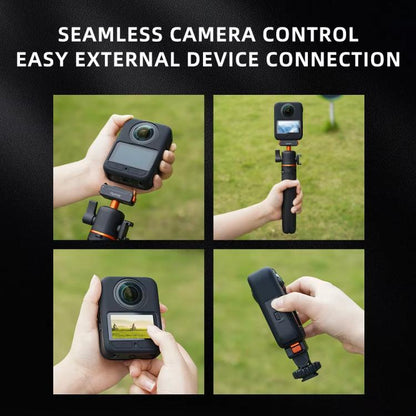 For DJI Osmo 360 Silicone Case Anti-Scratch Shock-Absorbing Dustproof Cover, Black, With Lens Cap