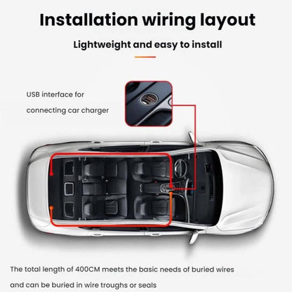 USB Car-mounted Dynamic Demon Eye Car Sticker LED Indicator Light