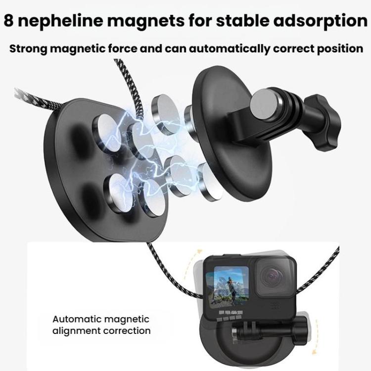 Universal Action Camera Magnetic Lanyard Camera Neck-Mount Bracket, BH-14, BH-14 With 1/4 inch Adapter