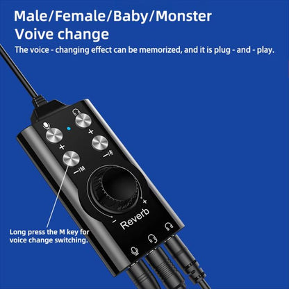 USB / Type-C To 3.5mm 7.1 Surround Sound Computer Voice Changer External Sound Card For Mobile Computer Streaming