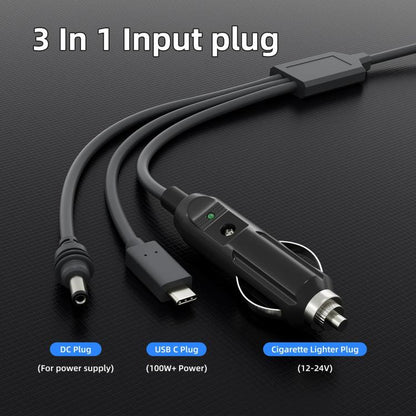 3 In 1 TYPE-C To DC Cigarette Lighter Car Charger For Starlink 4th GEN Mini, 3m, 5m