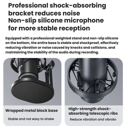 BOYA K9 Built-In Sound Card Quadruple Noise Reduction Desktop Microphone PC Recording Game Live Noise Reduction Microphone, K9