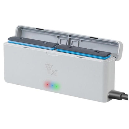 For Insta360 X4 YX 2-Slot Intelligent Charger Battery Charging Hub Storage Case, Gray