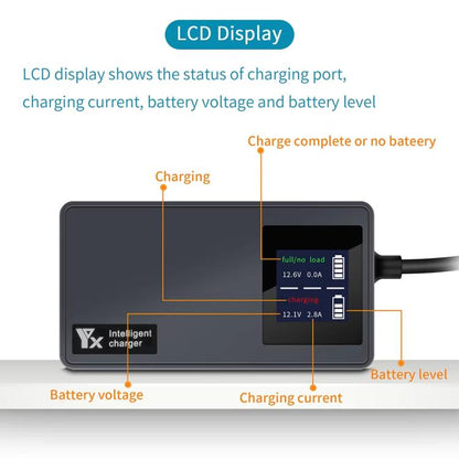 For DJI Mavic Air 2 / Air 2S YX Car Charger with Digital Display Dual-Battery Rapid Charger Hub, Car Charger