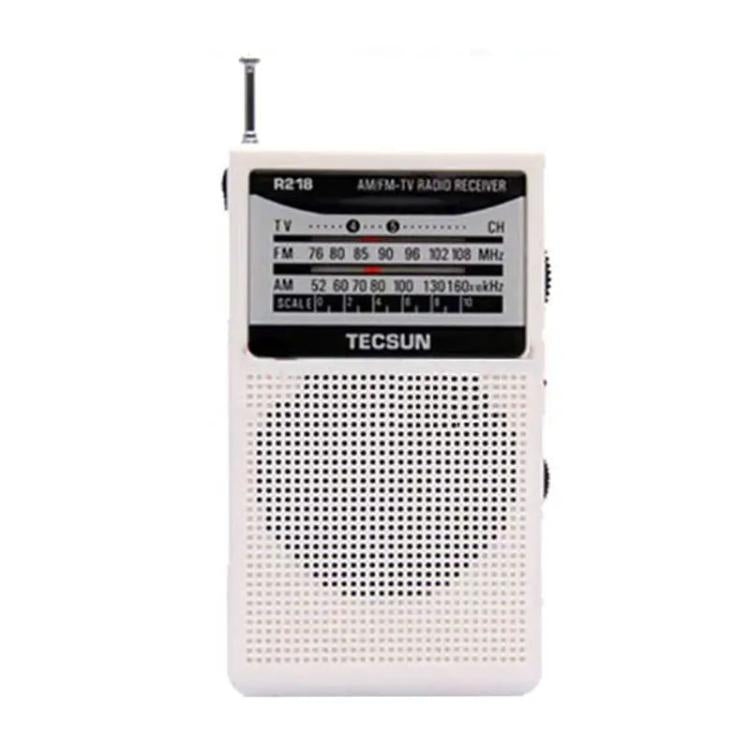 TECSUN R-218 FM/AM/Campus Broadcast Radio Portable Pocket Analog Dial Radio, Standard No Battery