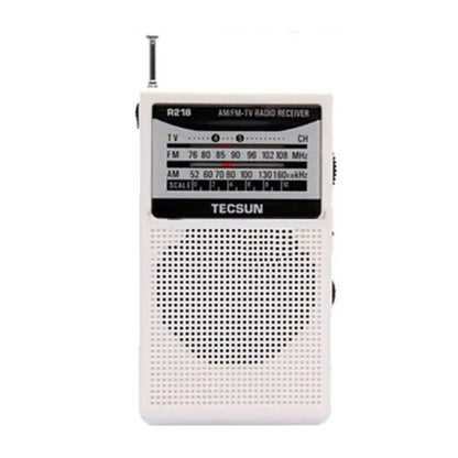 TECSUN R-218 FM/AM/Campus Broadcast Radio Portable Pocket Analog Dial Radio, Standard No Battery