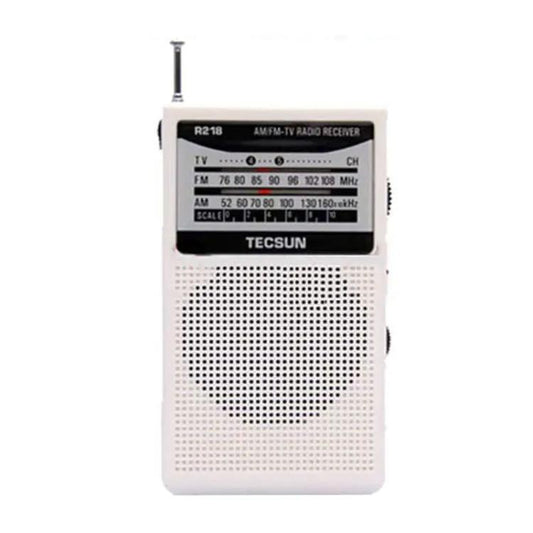 TECSUN R-218 FM/AM/Campus Broadcast Radio Portable Pocket Analog Dial Radio, Standard No Battery