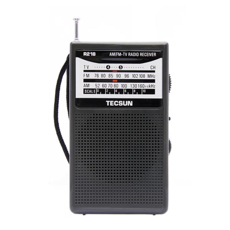 TECSUN R-218 FM/AM/Campus Broadcast Radio Portable Pocket Analog Dial Radio, Standard No Battery