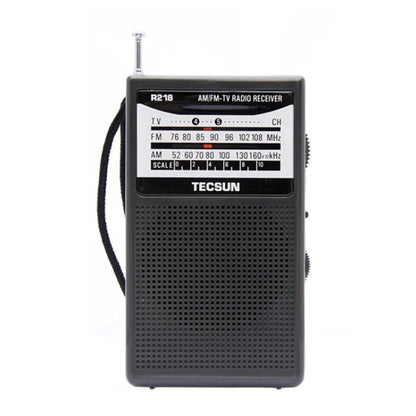 TECSUN R-218 FM/AM/Campus Broadcast Radio Portable Pocket Analog Dial Radio, Standard No Battery