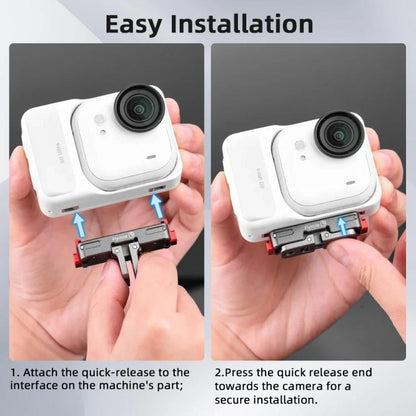For Insta360 Go Ultra Flymile Magnetic Quick-Release Adapter Aluminum Alloy Mount Extension Accessory, Go Ultra