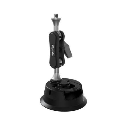 Flymile Universal Car Suction Cup Mount for Action Cameras 360-degree Rotatable, Washable and Reusable Dashboard Windshield Holder, Only  Mount, With Extension Rod