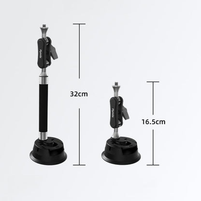 Flymile Universal Car Suction Cup Mount for Action Cameras 360-degree Rotatable, Washable and Reusable Dashboard Windshield Holder, Only  Mount, With Extension Rod
