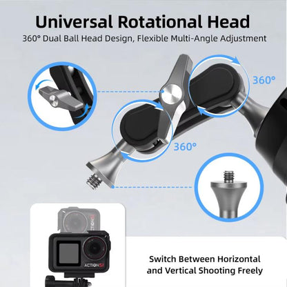 Flymile Universal Car Suction Cup Mount for Action Cameras 360-degree Rotatable, Washable and Reusable Dashboard Windshield Holder, Only  Mount, With Extension Rod