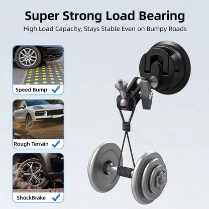 Flymile Universal Car Suction Cup Mount for Action Cameras 360-degree Rotatable, Washable and Reusable Dashboard Windshield Holder, Only  Mount, With Extension Rod