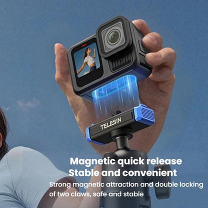 For GoPro HERO13 Black TELESIN S1-MNP-14-TGP 17-40cm Retractable Quick-Release Mini Selfie Stick Handheld Desktop Tripod