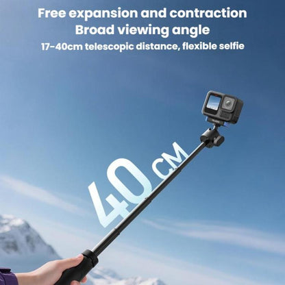 For GoPro HERO13 Black TELESIN S1-MNP-14-TGP 17-40cm Retractable Quick-Release Mini Selfie Stick Handheld Desktop Tripod