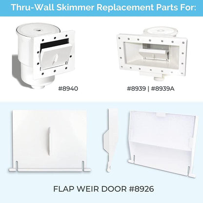 Swimming Pool Skimmer Weir Gate 8926 Replacement Flapper