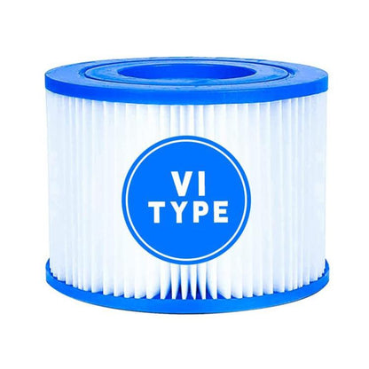 Pool Cleaner Filter Replacement Cartridge for Bestway, Lay-Z-Spa, Coleman, SaluSpa, and Intex, VI Cartridge
