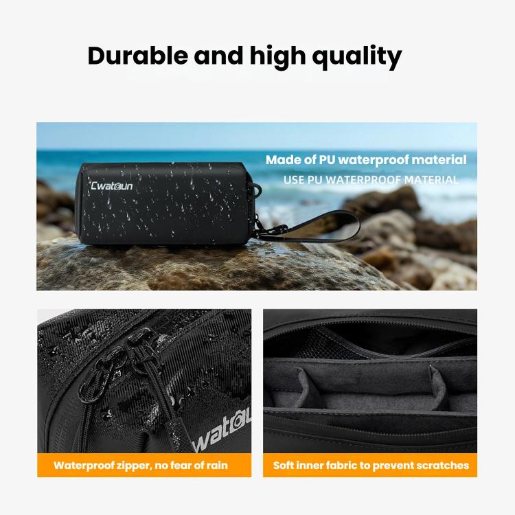 For DJI Osmo Pocket 3 Cwatcun D240 Small Storage Bag Crossbody Portable Waterproof Sports Camera Bag, D240