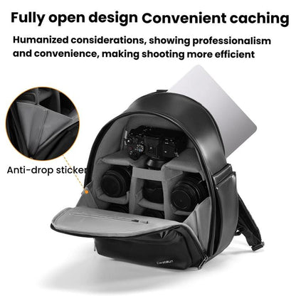 Cwatcun D125 Medium Shoulder Camera Bag Waterproof Casual Photography Backpack, Medium