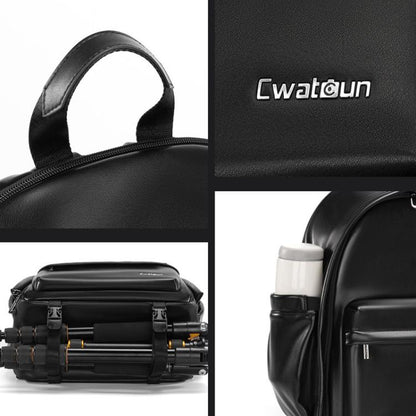 Cwatcun D125 Medium Shoulder Camera Bag Waterproof Casual Photography Backpack, Medium