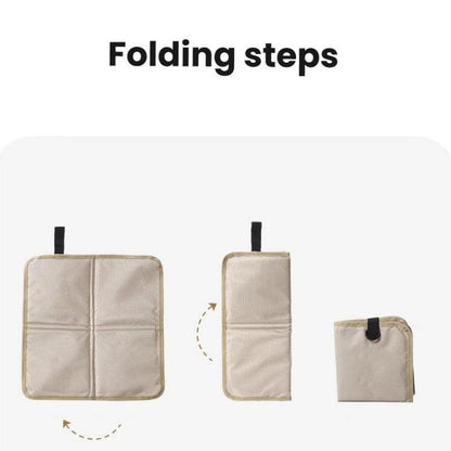 AOTU AT6216-1 37x35cm Outdoor Portable Moisture-proof Folding Cushion Oxford Cloth Camping Beach Thickened Heat Insulation Cushion