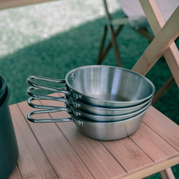 AOTU AT6446 Outdoor 304 Stainless Steel Bowl Camping Tableware, 300ml, 400ml, 600ml