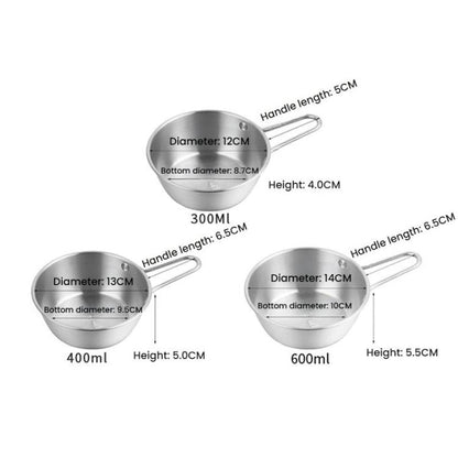 AOTU AT6446 Outdoor 304 Stainless Steel Bowl Camping Tableware, 300ml, 400ml, 600ml