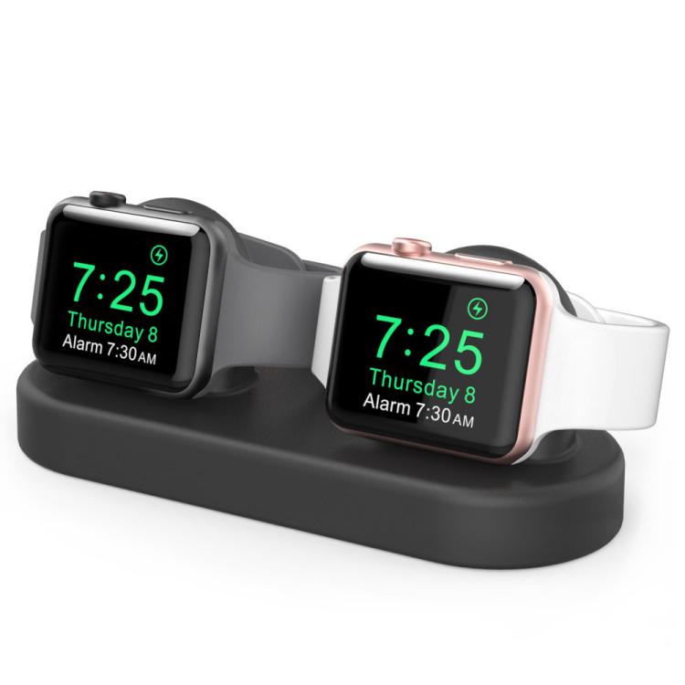 For Apple Watch / Earphone AhaStyle DD97 Storage Base 2 In 1 Desktop Charging Silicone Dock
