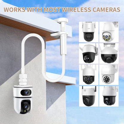No-Drill Security Camera Mount With Clip Flexible Bendable Bracket Base For Baby Monitor/Webcam