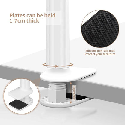 No-Drill Security Camera Mount With Clip Flexible Bendable Bracket Base For Baby Monitor/Webcam