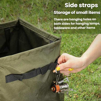 AOTU AT6361 Outdoor Folding Trash Can 27L Large Capacity Sundry Organizer Camping Handheld Storage Box