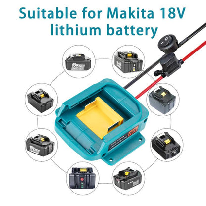 For Makita 18V 18650 Lithium Battery Charger Tool Battery Converter, No Protective Switch, With Protection Switch