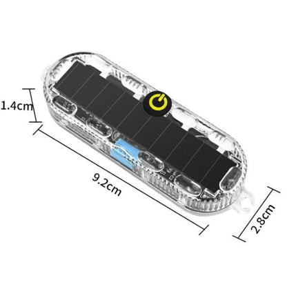 Car Solar-Powered Anti-Collision Warning Light Motorcycle Wireless LED Rear Tail Light, 2pcs