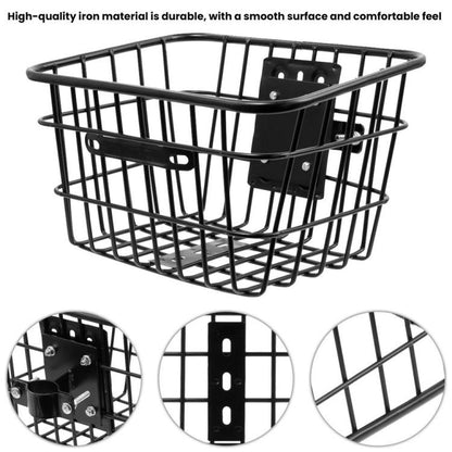 Electric Scooter Universal Front Basket Portable Practical Iron Tube Basket