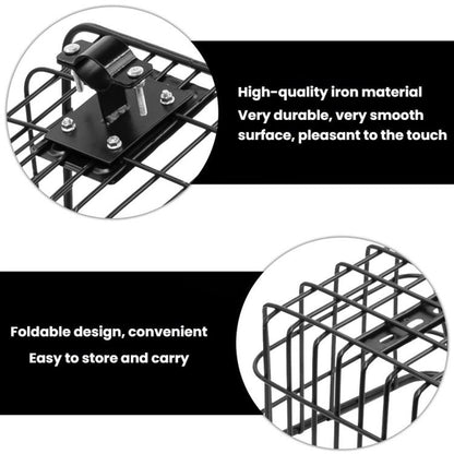 Electric Scooter Universal Front Basket Portable Practical Iron Tube Basket