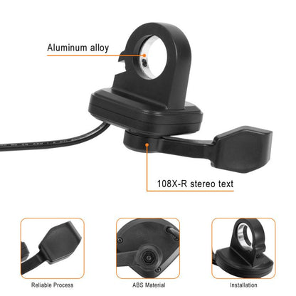 Electric Bicycle 108X R Throttle Starting Adjustable Speed Turning Grip Accelerated Thumb Throttle Brake, Square 3-hole Female Plug, Square 3 Pin, Round 3 Pin