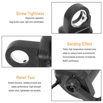 Electric Bicycle 108X R Throttle Starting Adjustable Speed Turning Grip Accelerated Thumb Throttle Brake, Square 3-hole Female Plug, Square 3 Pin, Round 3 Pin