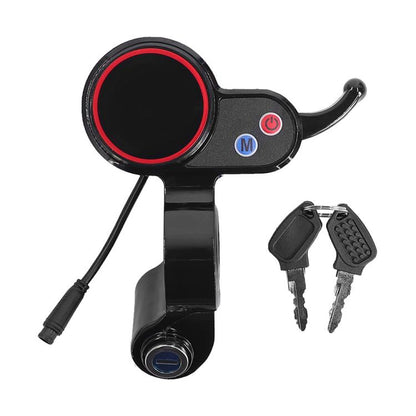 Electric Scooter LCD Display With Lock 6 Pin Dashboard, For Hitway H5